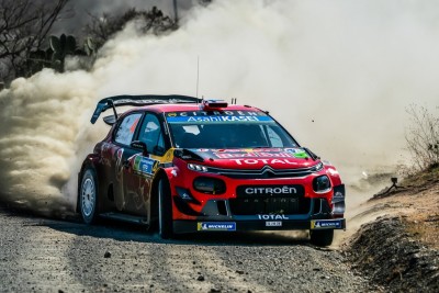 Citroëni WRC meeskonna sõitjad Esapekka Lappi ja Janne Ferm stardivad Shell Helix Rally Estonial